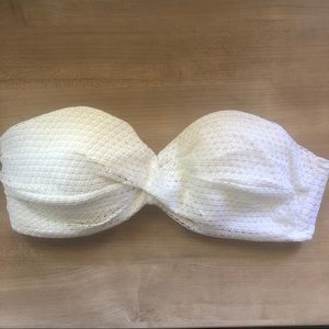 Victoria’s Secret White Lace Strapless Bikini Top